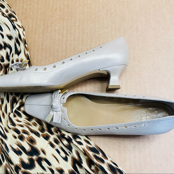 Stuart Weitzman Beige Kitten Heels - Picture 1 of 9